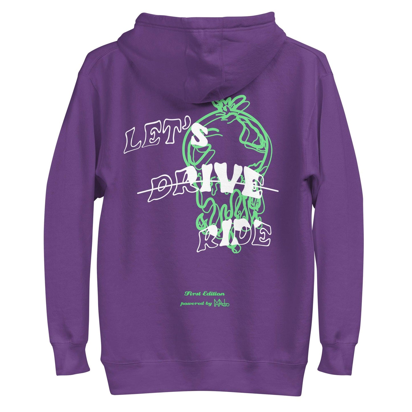 Let's ride Hoodie purple